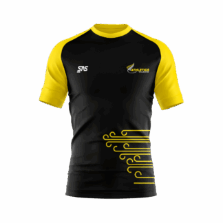 Athletics Wellington Club Tee - Yellow Sleeves